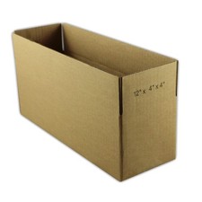 EcoSwift 1-Box 12x4x4 Corrugated Cardboard Packing Box Mailing Moving Brown