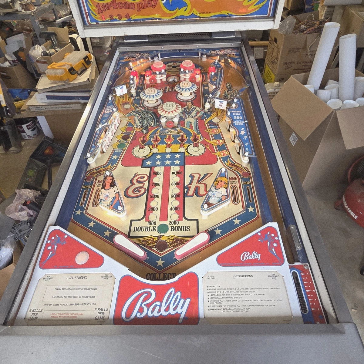 PIN-BALL CIRQUE vintage rare années 1940 flipper avec boite