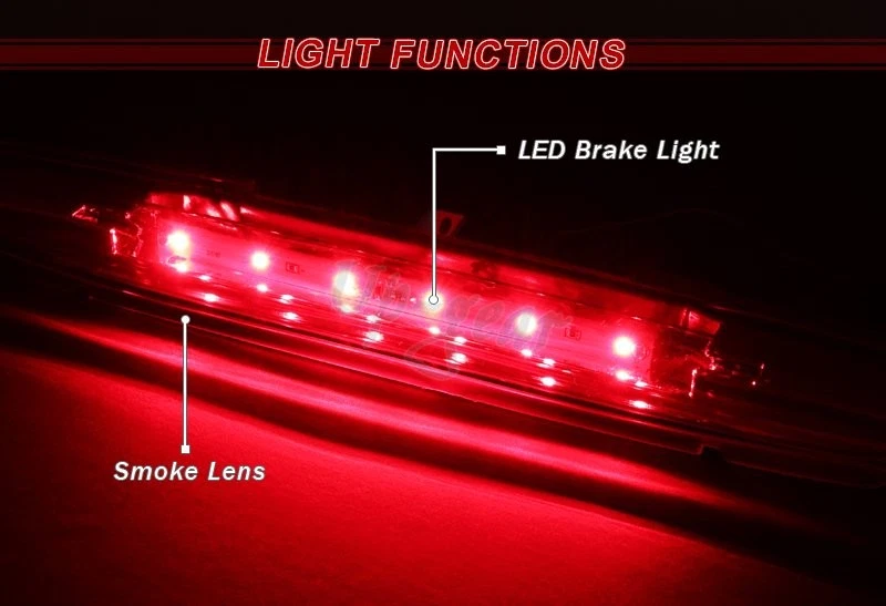 Для 02–09 Chevy Trailblazer черный/дымчатый светодиодный третий задний стоп-сигнал стоп-сигнал - Изображение 3 из 4