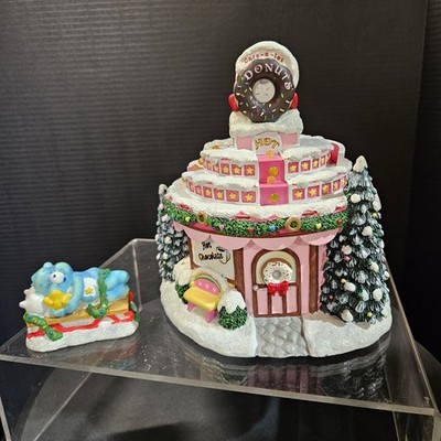 Carebears Care A Lot Donut Shop Hawthorne Christmas Village Care Bears W/ Figure