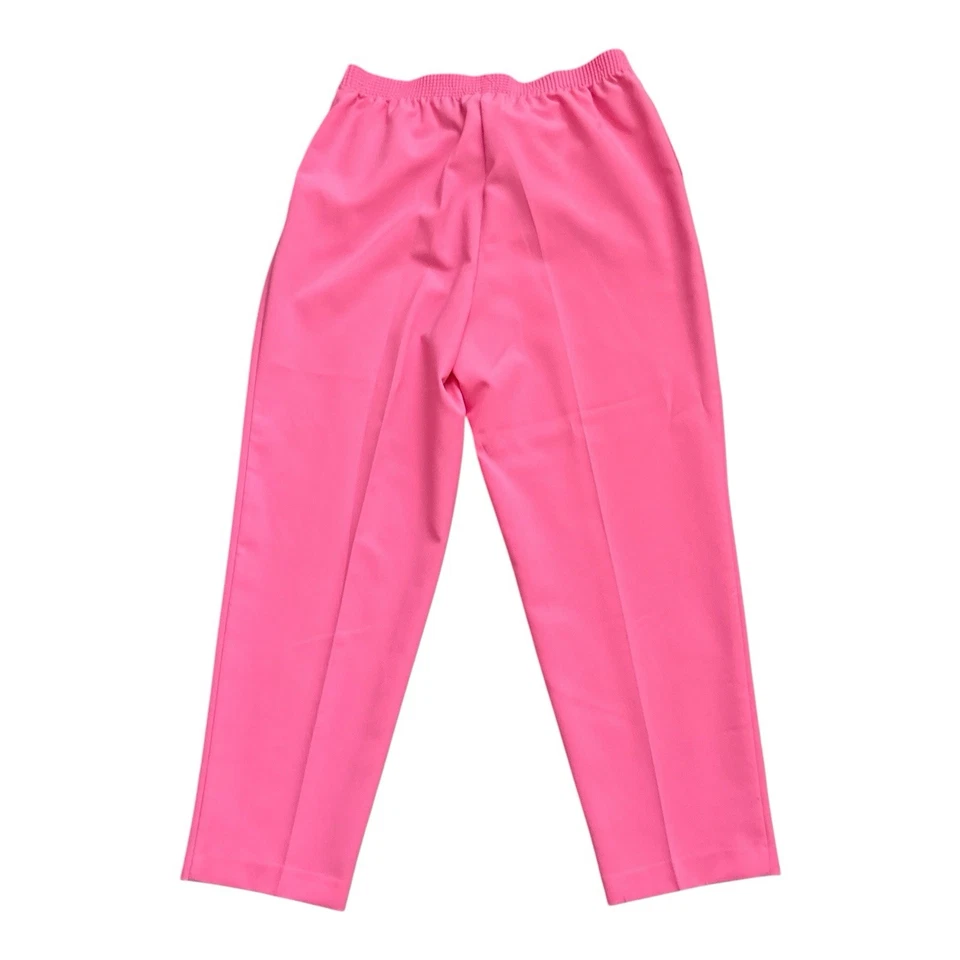 Pantalones Alia Petites 14P Rosa Pull On Cintura Elástica Pierna Recta Mujer 27" Entrepierna Foto 2 de 4