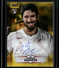 2025 Stadium Club Thomas Saggese #SCBA-TS Auto Base Autographs Yellow Foil