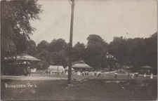 Bomoseen Park Vermont Tennis Trolley 1910s RPPC Photo Postcard
