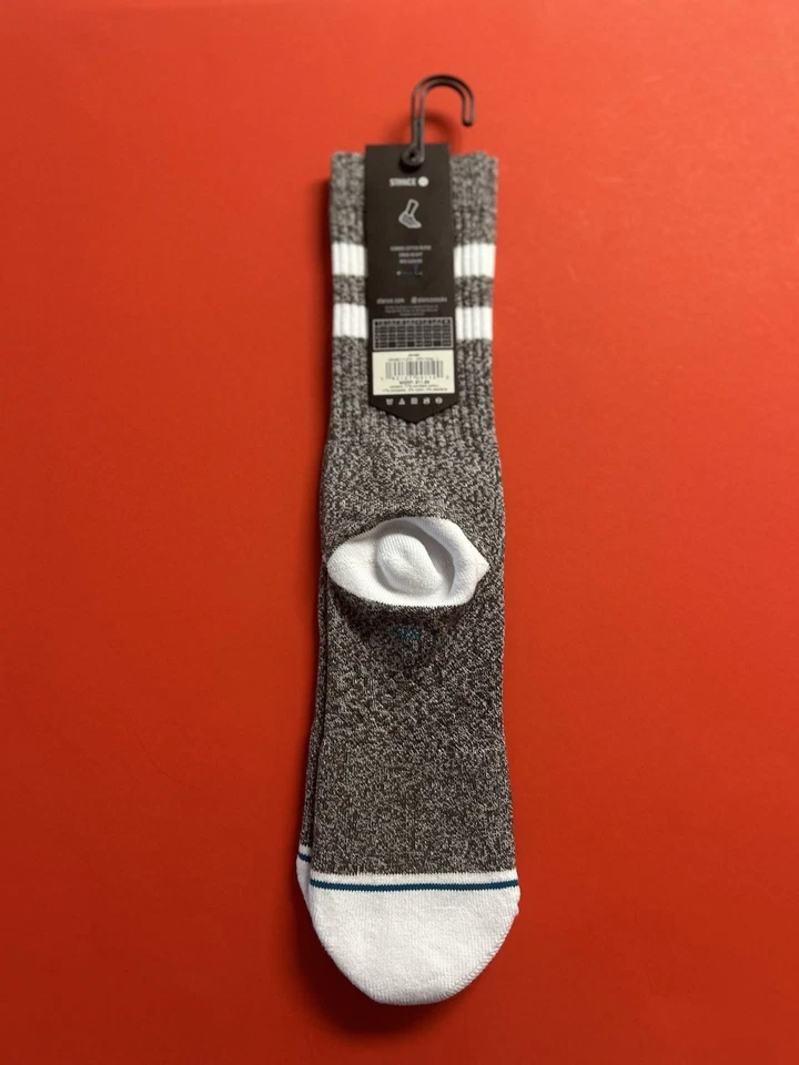 Calcetín Stance Casual Joven Crew Hombre Grande 9-13 Gris/Rayas, Nuevo con Etiquetas Foto 2 de 4