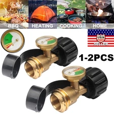 1-2PCS Brass Adapter Gauge for Propane Tank RV Grill Gas Level Meter Indicator