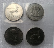 4 x South Africa 1 Rand 1989 1988 1982 And 1977