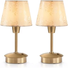 UMEXUS 2 Pack Small Cordless Table Lamp for Restaurant Dinner Table, 5200mAh
