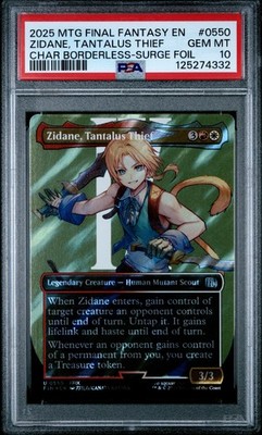 PSA 10 ZIDANE, TANTALUS THIEF #0550 BORDERLESS SURGE FOIL 2025 MTG