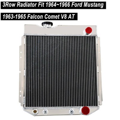 3Row Radiator Fit 1964~1966 Ford Mustang/ 63-65 Falcon Comet V8 AT