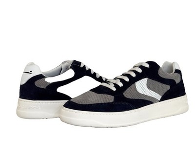 Men Voile Blanche Casuals Lace Up Shoes Nubuck/Suede Navy/Grey/White