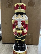 Christmas Lighted 12 Inch Ceramic Nutcracker