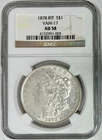 1878 8TF Morgan Silver Dollar, VAM-17 Doubled Reverse, NGC AU-58