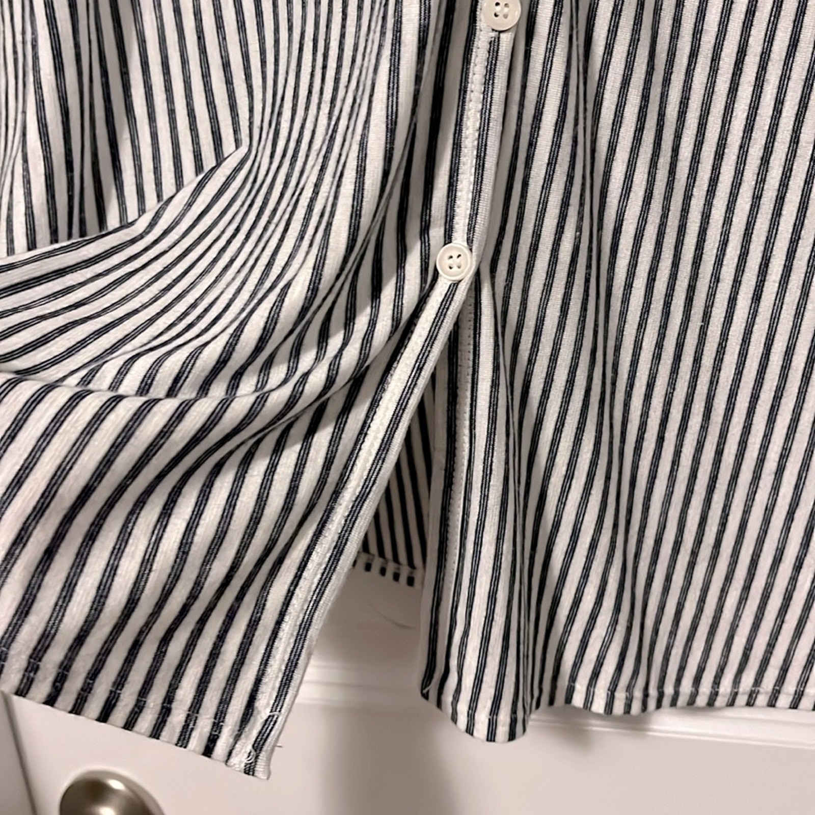 Max Studio Striped Button Down Top - image 5