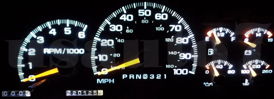 NEW Dash Instrument Cluster Gauge White LED LIGHT Bulbs KIT Fits 95-98 GMC Yukon - Image 3 of 4