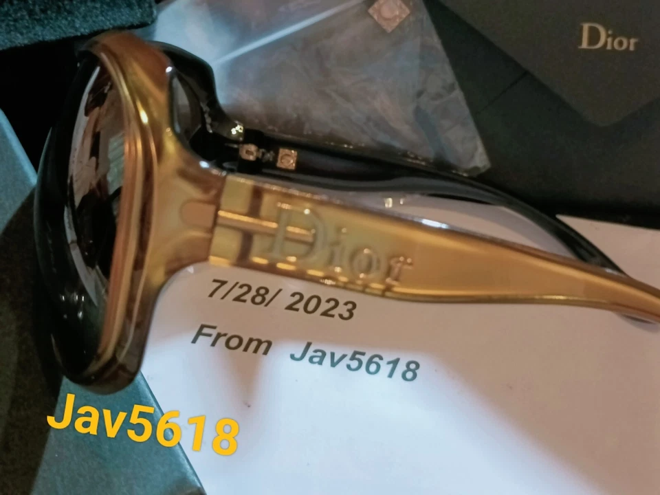 GAFAS DE SOL CHRISTIAN DIOR ORO MACIZO BRILLANTE 18 Kt 🕶OBRA MAESTRA CHANEL PRADA NUEVAS Foto 2 de 4