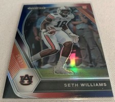 2021 Prizm Draft Football Seth Williams Auburn Tigers Red White Blue Prizm RC