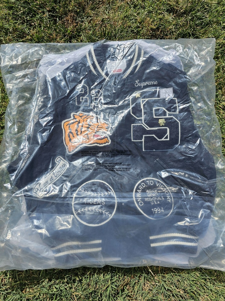 Supreme Tiger Varsity Jacket Black Size Small FW23 IN HAND Supreme Tiger Varsity Jacket Black Size Small FW23 IN HAND