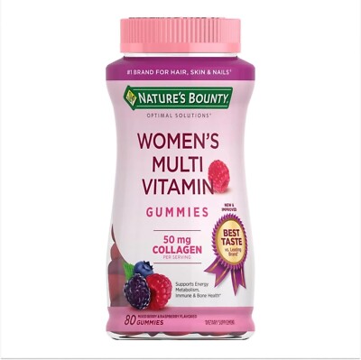 Women's Multivitamin 80 Gummies 50mg Collagen Optimal Multi Vitamin Woman Health
