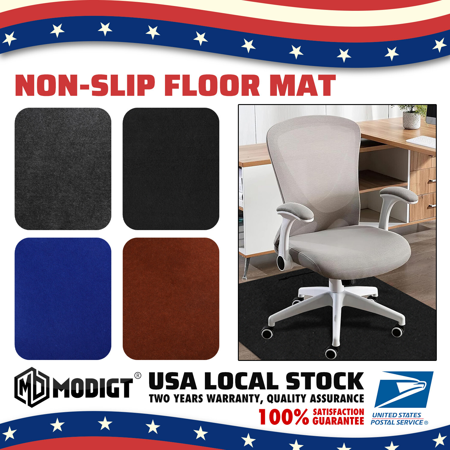 Carpet Office Chair Mat for Desk Multiple Sizes Durable Floor Protector-image