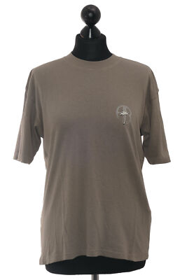 ANINE BING Damen T-Shirt XS grün oliv Motiv Rundhals Kurzarm Baumwolle NEU