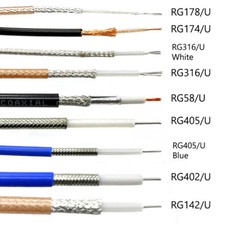 NEW RF Coaxial Cable RG316 Wire Low Loss 50Ohm 1meter Long