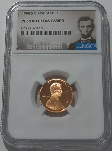 1998 S NGC PF69 RD ULTRA CAMEO CLOSE AM LINCOLN MEMORIAL PROOF PENNY 1C ONE CENT
