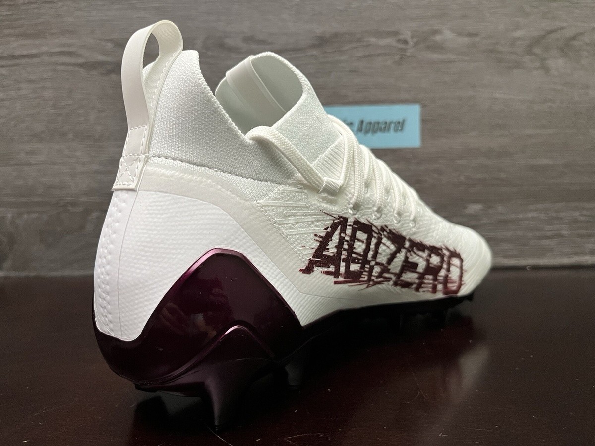 Men\'s Size 15 Adidas Adizero Primeknit Football Cleats White Maroon HP8741 New Adidas Adizero Primeknit White Maroon Football Cleats Men main image 2
