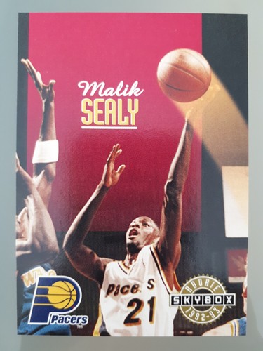 1992-93 SkyBox Basketball Malik Sealy Rookie #349 Indiana Pacers NBA BR ...