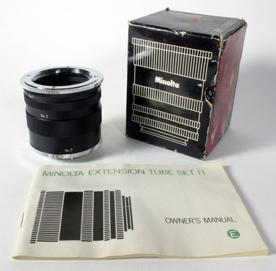 MINOLTA EXTENSION TUBE II IN BOX W/ MANUAL