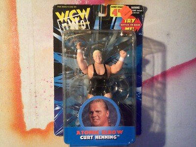 Vintage 1998 Curt Henning Action Figure NWO WCW Wrestling Atomic Elbow NIP