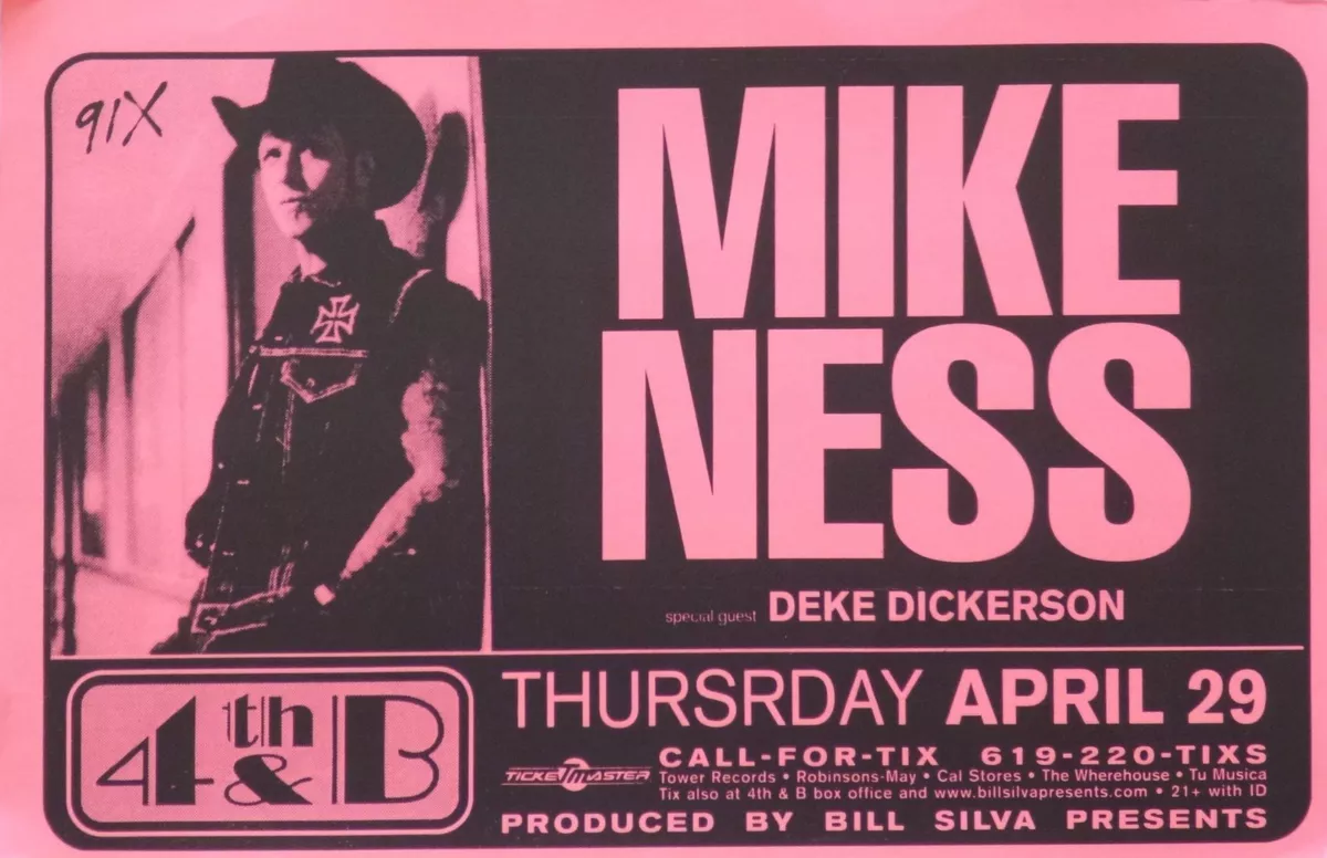 MIKE NESS 2005 SAN DIEGO CONCERT TOUR POSTER-Social Distortion