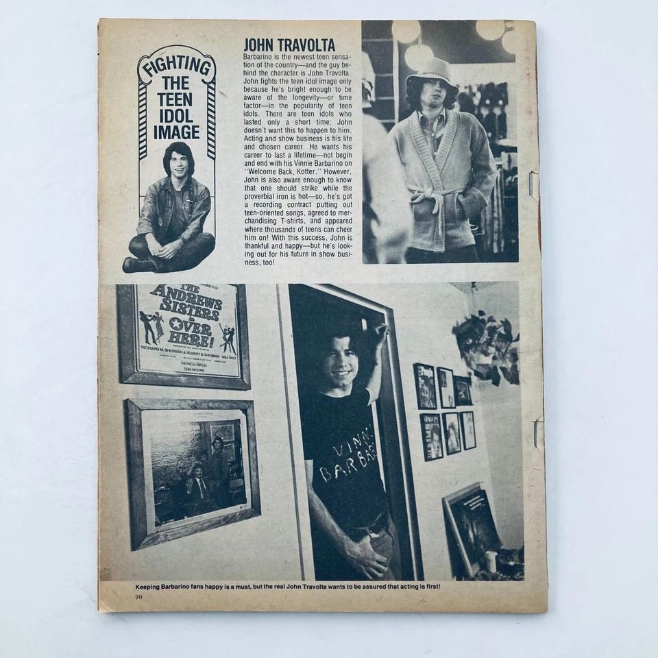 VTG Movie Mirror & TV Super Special Magazine #3 1976 Henry Winkler John Travolta - Image 3 of 3