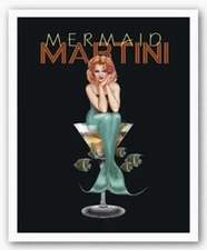 Mermaid Martini by Ralph Burch Image Size 8" x 10"
