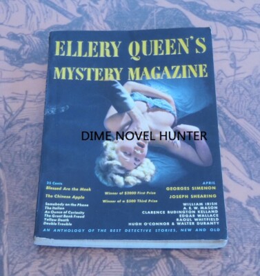 2 ISSUES OF ELLERY QUEEN'S MYSTERY MAGAZINE PULP 1949 BEST DETECTIVE STORIES