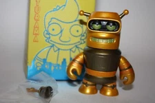 KIDROBOT FUTURAMA UNIVERSE X METALLIC CALCULON ROBOT DESIGNER ART TOY