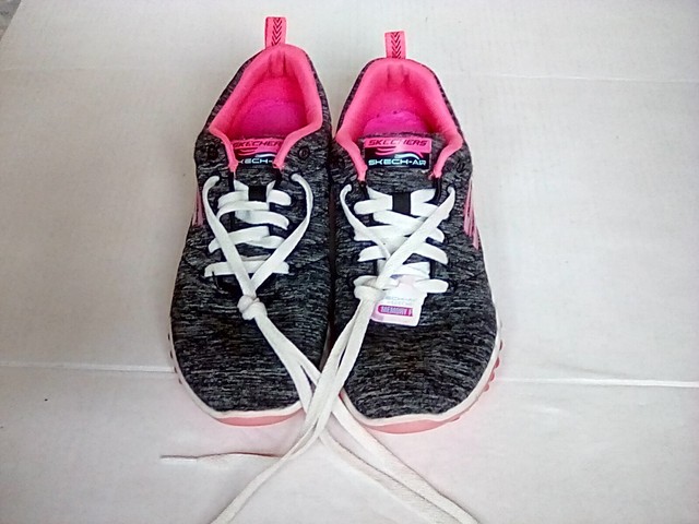 black and hot pink sneakers