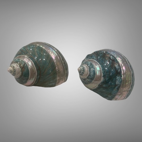 2 Pearl Green/Jade Mother Of Pearl  Turbo Sea Shell  Hermit Crab 4" X 3"