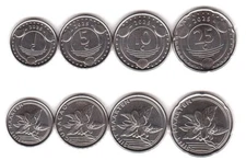 Curacao and Sint Maarten - set 4 coins 1 5 10 25 cents 2025 UNC 5 Cents Curacao