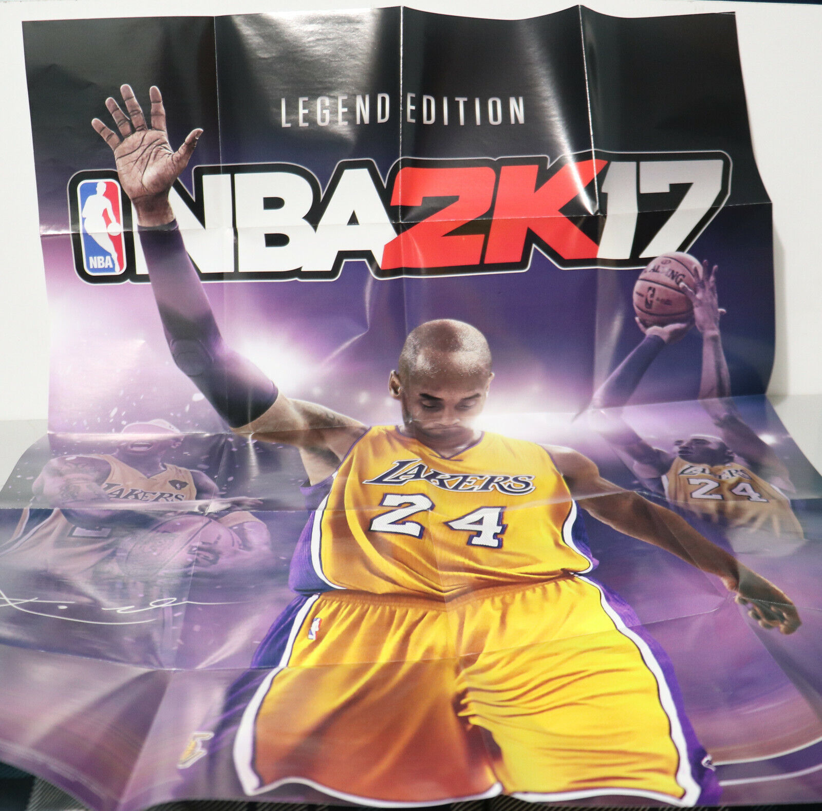 NBA 2K17 Legend Edition Gold Kobe Bryant Tribute Poster Purple