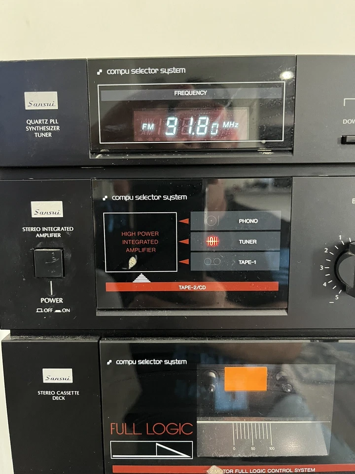 RECEPTOR CASSETE ESTÉREO VINTAGE ANOS 80 SANSUI DA-T550 CONTROLADO POR COMPUTADOR RARO - Imagem 2 de 4