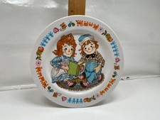 Raggedy Ann  Andy Child's Plate Plastic Vintage Oneida Deluxe 3119