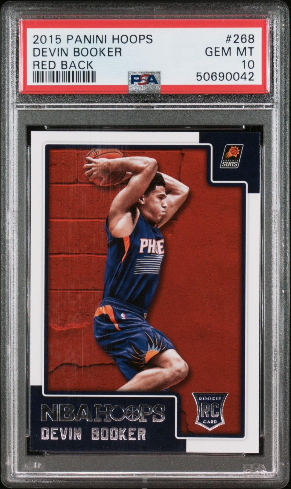 2015 PANINI HOOPS RED BACK #268 DEVIN BOOKER PSA 10