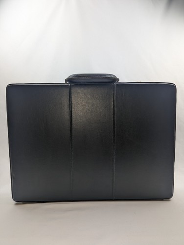 Leather Executive Briefcase Black Vintage Brief Case VGC - Picture 1 of 11