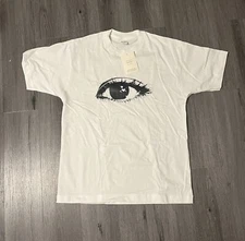 Lotus Alley White Eyeball Tee BRAND NEW Medium