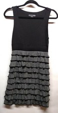 xxi Dress Size Small Sleeveless Gray And Black Ruffles 004