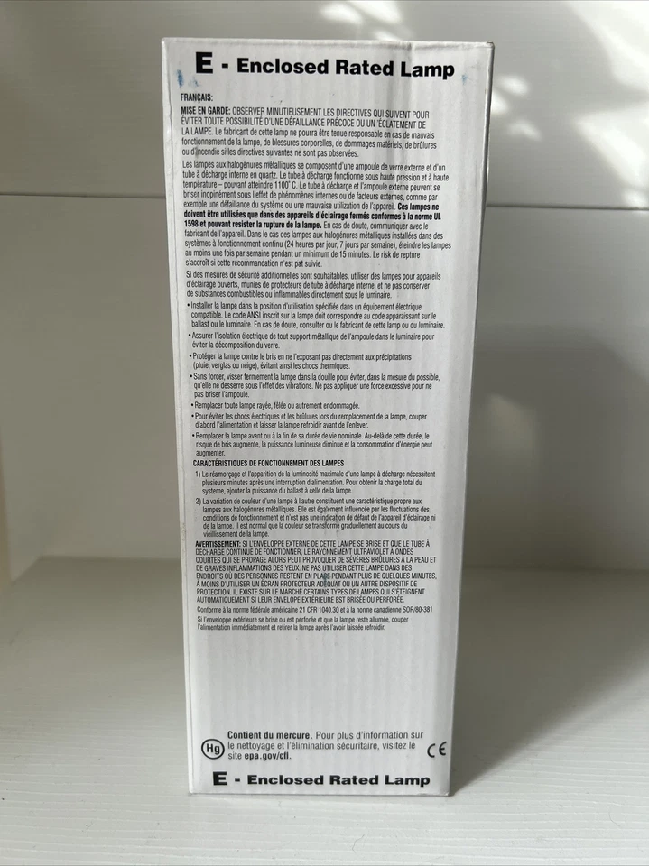 Westinghouse ED28 Mogul Base 250W Metal Halide HID Grow Bulb Lamp #37021 NEW NIB - Image 3 of 4