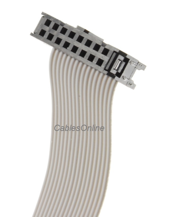 Câble Ruban 2.54mm 16 Pins - Longueur 20 Cm - Silicone Gris - Neuf
