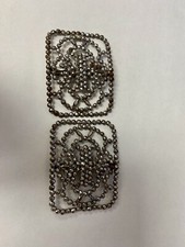 Antique 19th Century L.W. Paris Georgian Cut Steel Shoe Buckles