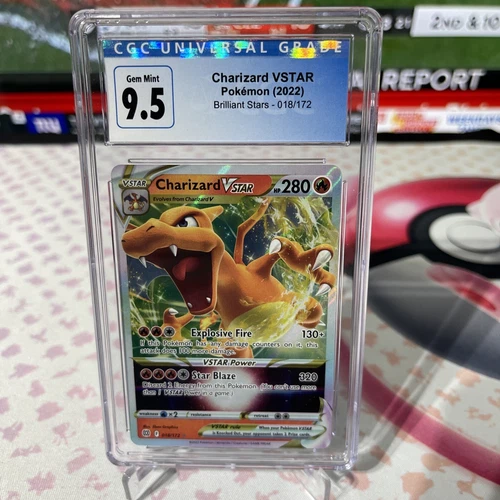 Pokémon TCG Charizard VSTAR Sword & Shield: Brilliant Stars 018/172 Holo...