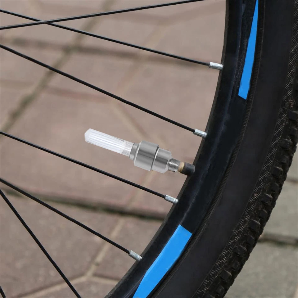 1x LED Cap Valve Wheel Tire Bicycle Bike Car Light Spoke Lamp For Motorcycle - Image 4 of 4